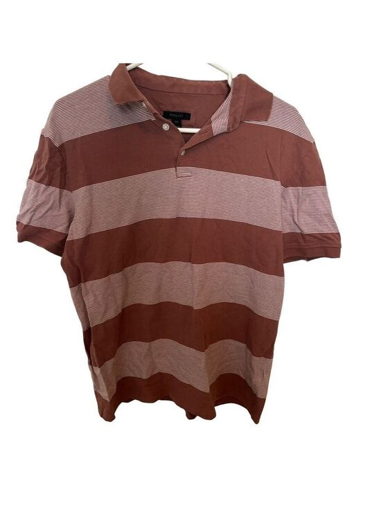 RW&CO. Other - RW&CO. Brown Polo Shirt Striped Cotton Top Size Medium